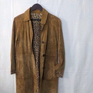 Gallery Leather Women's Reversible Coat with Pockets Size Small